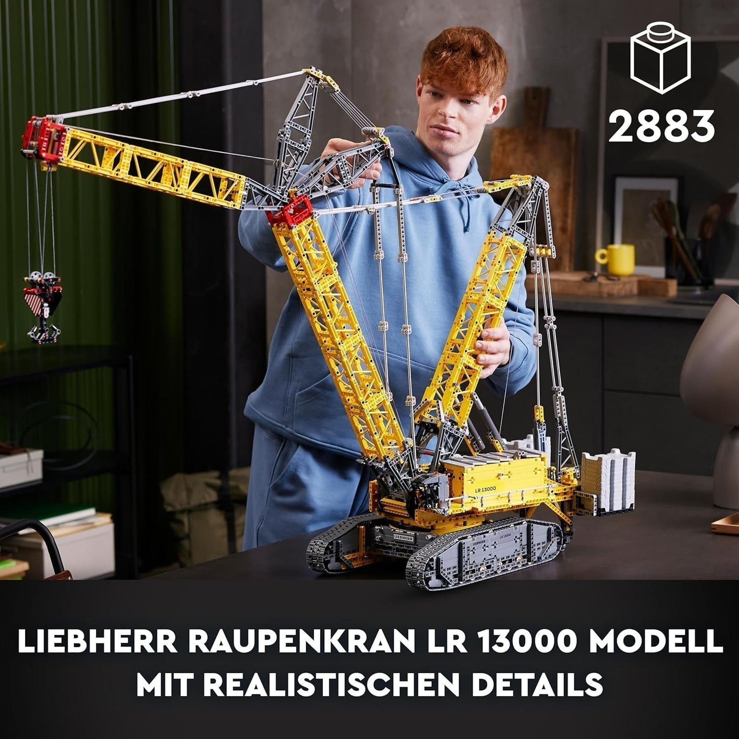 LEGO Technic Set de grúa sobre orugas Liebherr LR 13000, construye el mejor modelo de vehículo de construcción por control remoto con aplicación Control+, grúa con sistema de cabrestante y brazo elevador, kit de modelo grande para adultos 42146 Besuche Den LEGO-Store Sets de construcción