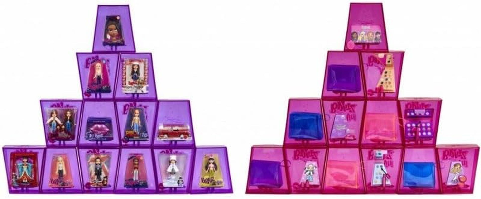 Muñecas Bratz Miniverse Y2K Nostalgia Flashback Minis de MGA de edición limitada - PAQUETE SORPRESA - 2 mini muñecas Bratz y vitrina - Gran regalo para niños y coleccionistas mayores de 6 años