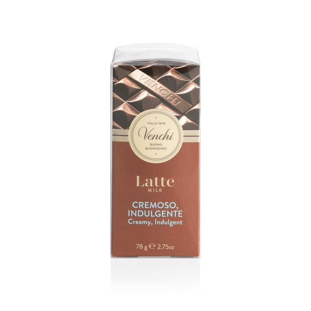 Venchi - Juego de 6 barras de chocolate con leche surtidas, 468 g - Sin gluten - Idea de regalo
