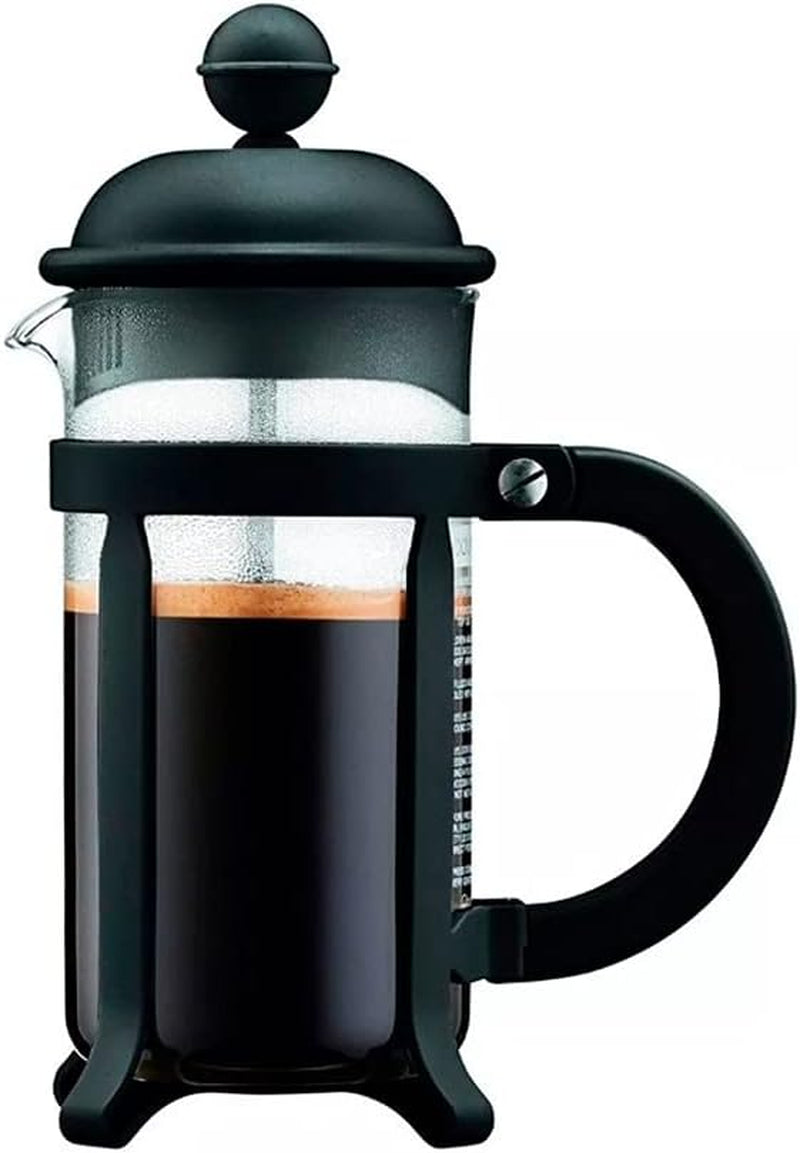 Bodum 1908-01 Cafetera Java, 8 tazas, 1 L, multicapa, negro, 10,6 x 16,3 x 24,5 cm, 6 piezas