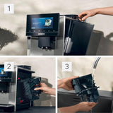 Cafetera espresso automática Siemens EQ900, pantalla grande TFT a color, 2 recipientes de granos, 36 bebidas frías y calientes, café frío, súper silenciosa, función dos tazas, control mediante aplicación, acero inoxidable, TQ907D03