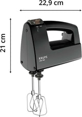 Krups 3Mix 7000 Batidora de mano 60 Jahre Special Edition, 500 Watt, Knet- Und Rührhaken Aus Edelstahl, Langes Netzkabel, Zubehörtasche, F6085811, Schwarz/Kupfer Kitchen Naty Shop