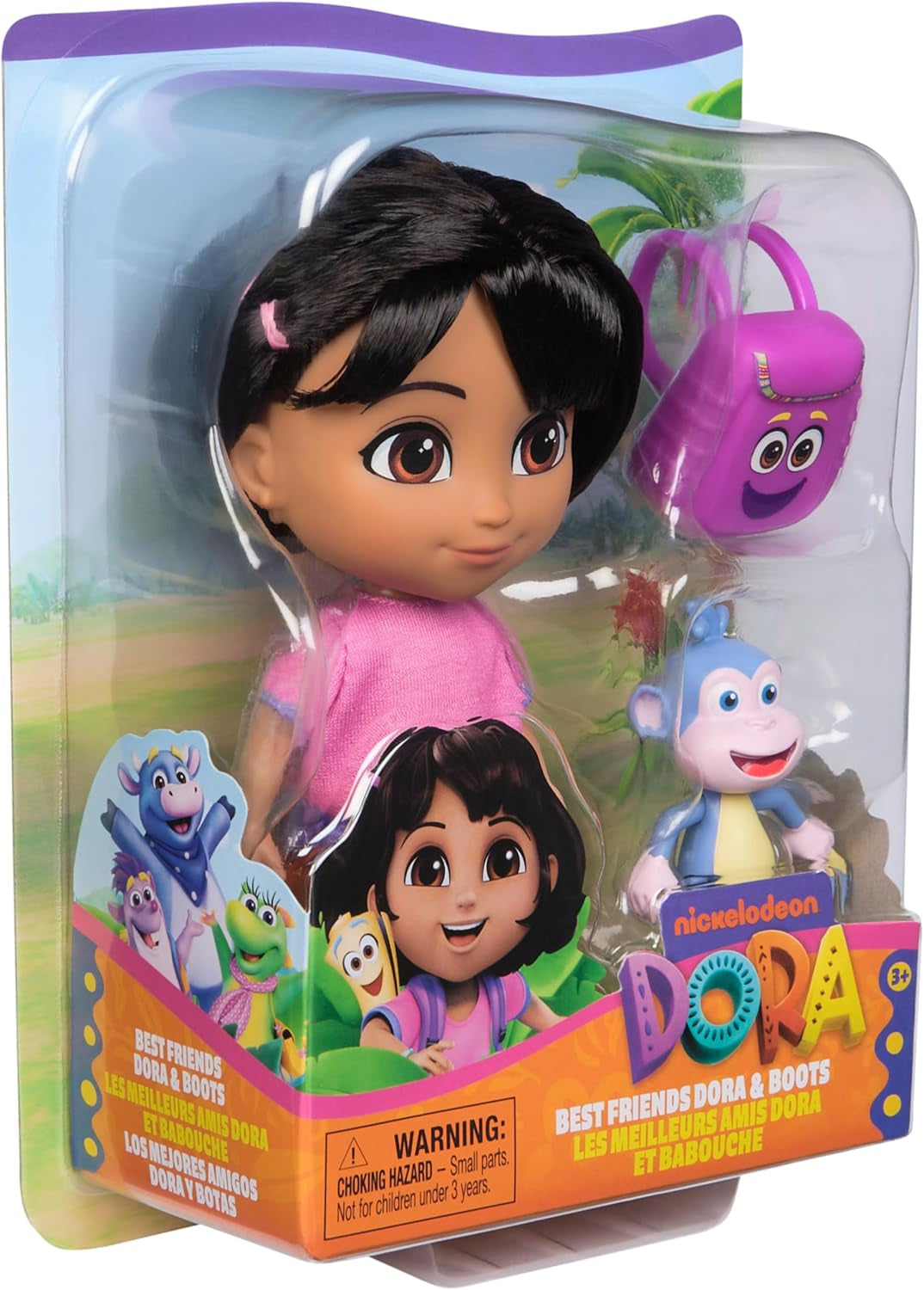 DORA - Muñeca Best Friend - Tamaño 22 cm, con pelo peinable, cartera y botas de mono, conocida por la popular serie de televisión, para niños a partir de 3 años