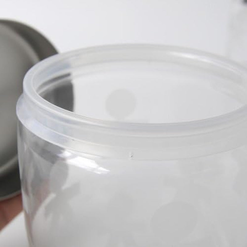 Alessi AKK37 GIROTONDO Tarro de cocina de cristal con impresión y tapa sellada de acero inoxidable, L 21,6 cm, Al 10,5 cm Cajas para conservar alimentos Naty Shop