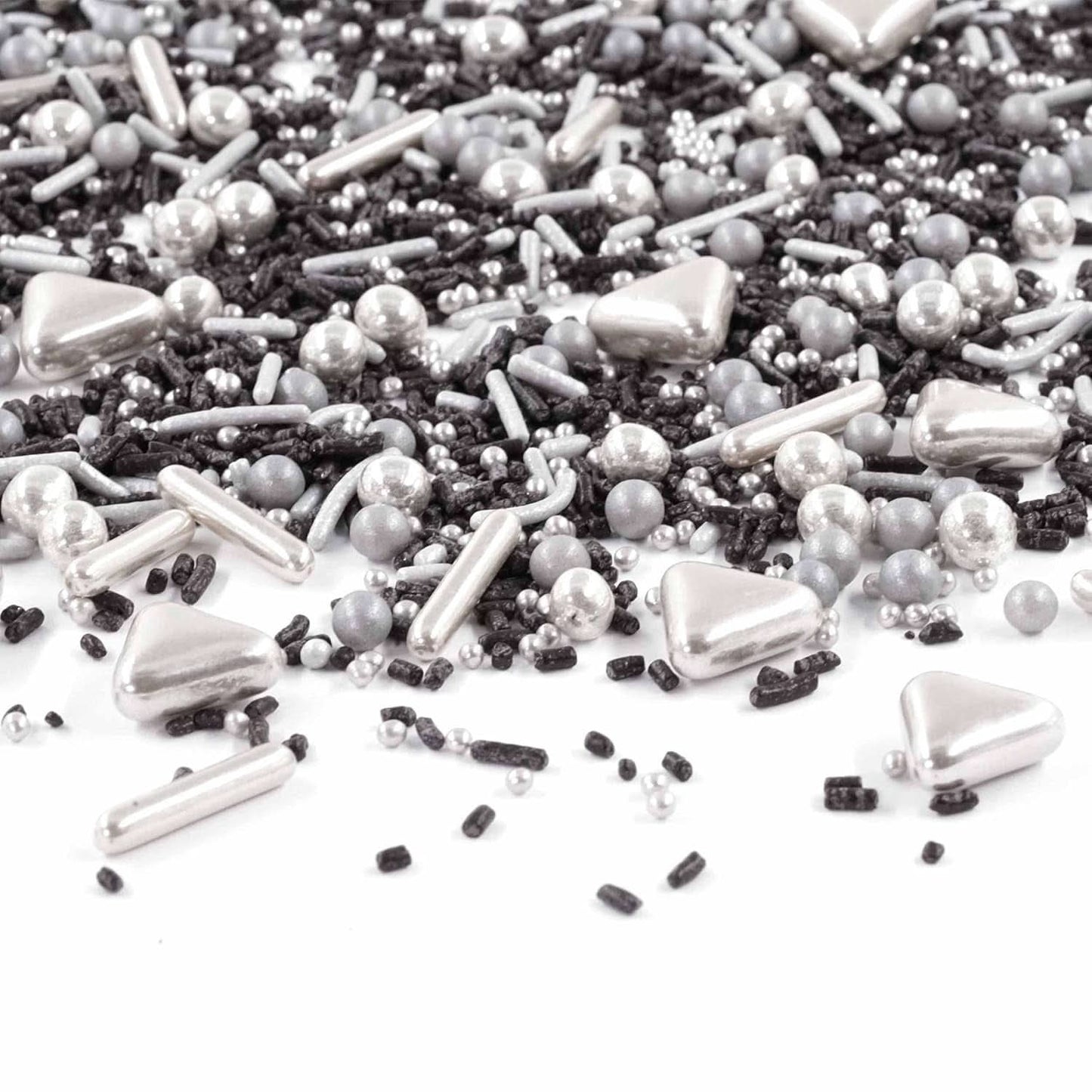 Streusel Glück Black Beauty, Mix Sprinkles Silver - Negro, 90 gramos Sprinkles Naty Shop 90 gramos