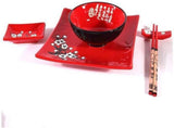 Servicio de Mesa Japonés Completo 2381, Porcelana, Rojo