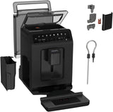 Krups EA897B Evidence ECOdesign Cafetera espresso automática, función automática espresso y capuchino, tecnología Quattro Force, vasos de leche one-touch, 8 presintonías, sistema de leche, 1450W