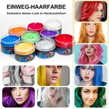 Tinte temporal para el cabello verde - Cera para teñir el cabello, tono de cabello para hombres y mujeres, pomada para el cabello natural, cera para teñir el cabello con clip de color para color de cabello de fiesta loca (4.23 oz, verde) Naty Shop Hair Dye