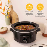 Olla de cocción lenta Tristar VS-3915, olla de cerámica de acero inoxidable con 2 niveles de calor y función mantener caliente, Olla de Cocción Lenta 3,5 L Naty Shop