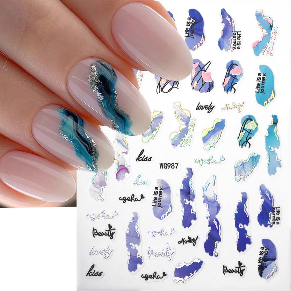 6 colores pegatinas de uñas de mármol bronceador pegatinas autoadhesivas plateadas pegatinas de uñas de mármol flor pegatinas de uñas de mármol 3D accesorios de diseño pegatinas de arte de uñas juego de pegatinas de uñas lámina de uñas