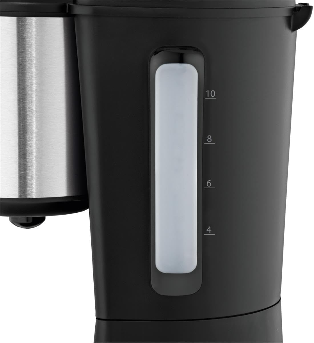 Cafetera espresso WMF Bueno con jarra de cristal, café filtrado, 10 tazas, botón encendido/apagado, sistema antigoteo, filtro oscilante, parada automática, placa calefactora, 1000W