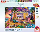Schmidt Spiele 58573 Jeff Haynie, Mit Dem Wohnwagen Am Meer, rompecabezas de 1000 piezas Puzzle Naty Shop Título predeterminado