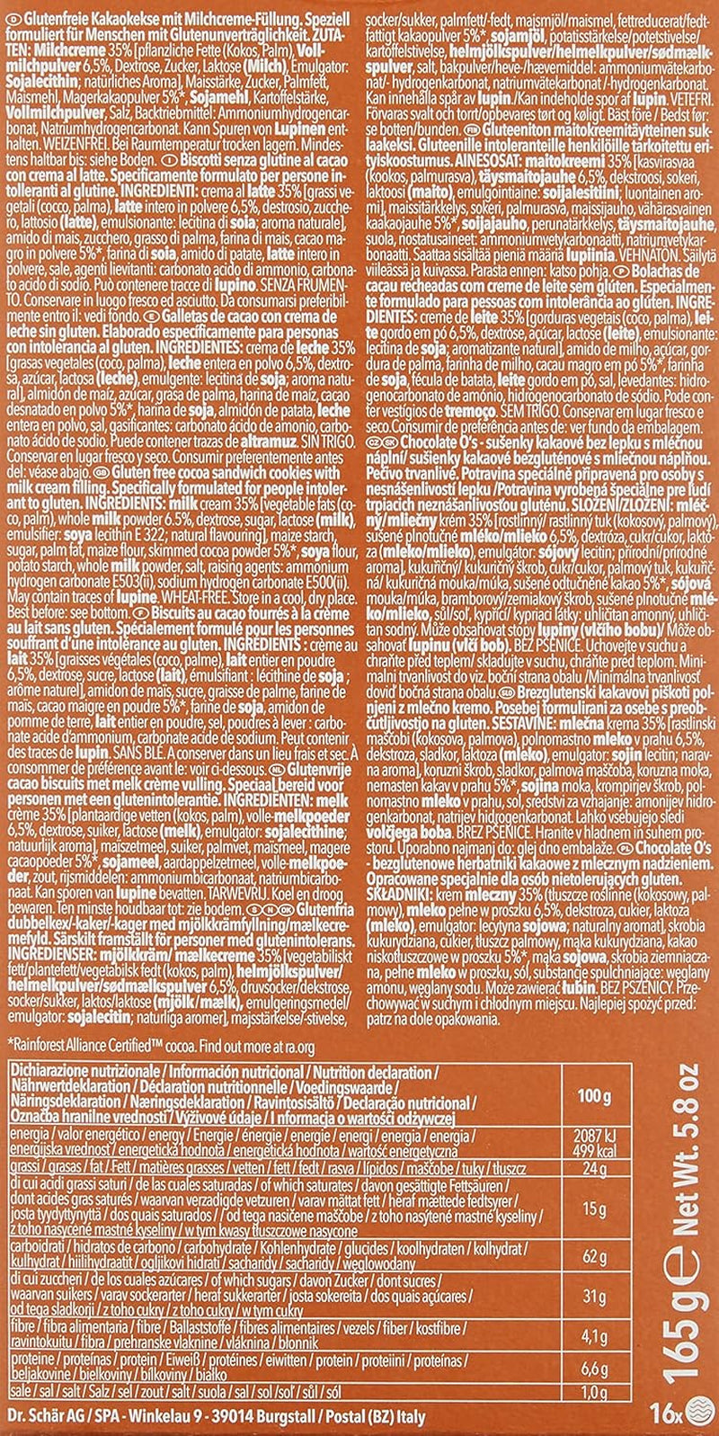 Galletas de cacao Chocolate O'S, 165 g