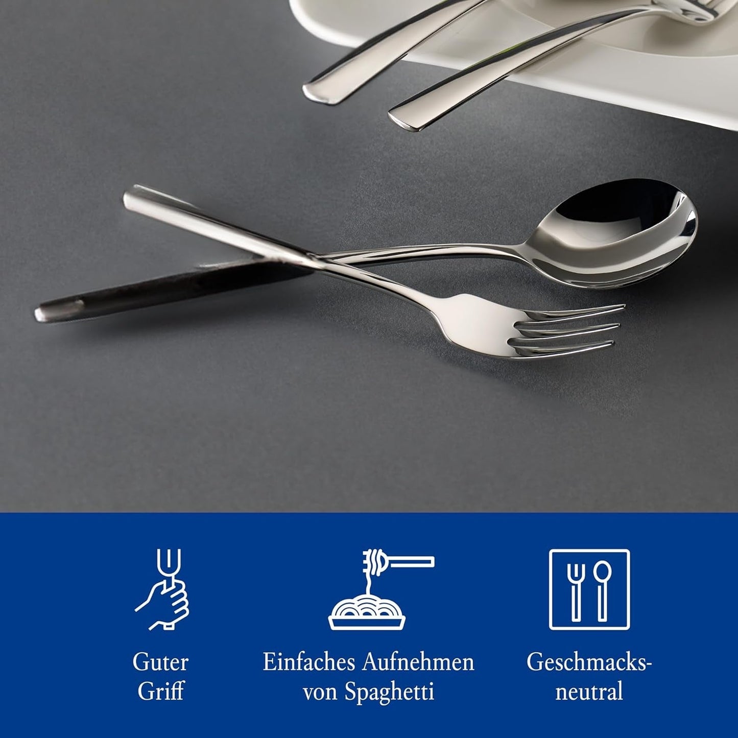 Villeroy & Boch - Daily Line Specials Juego de cubiertos Spaghetti 4 piezas Cocina Naty Shop