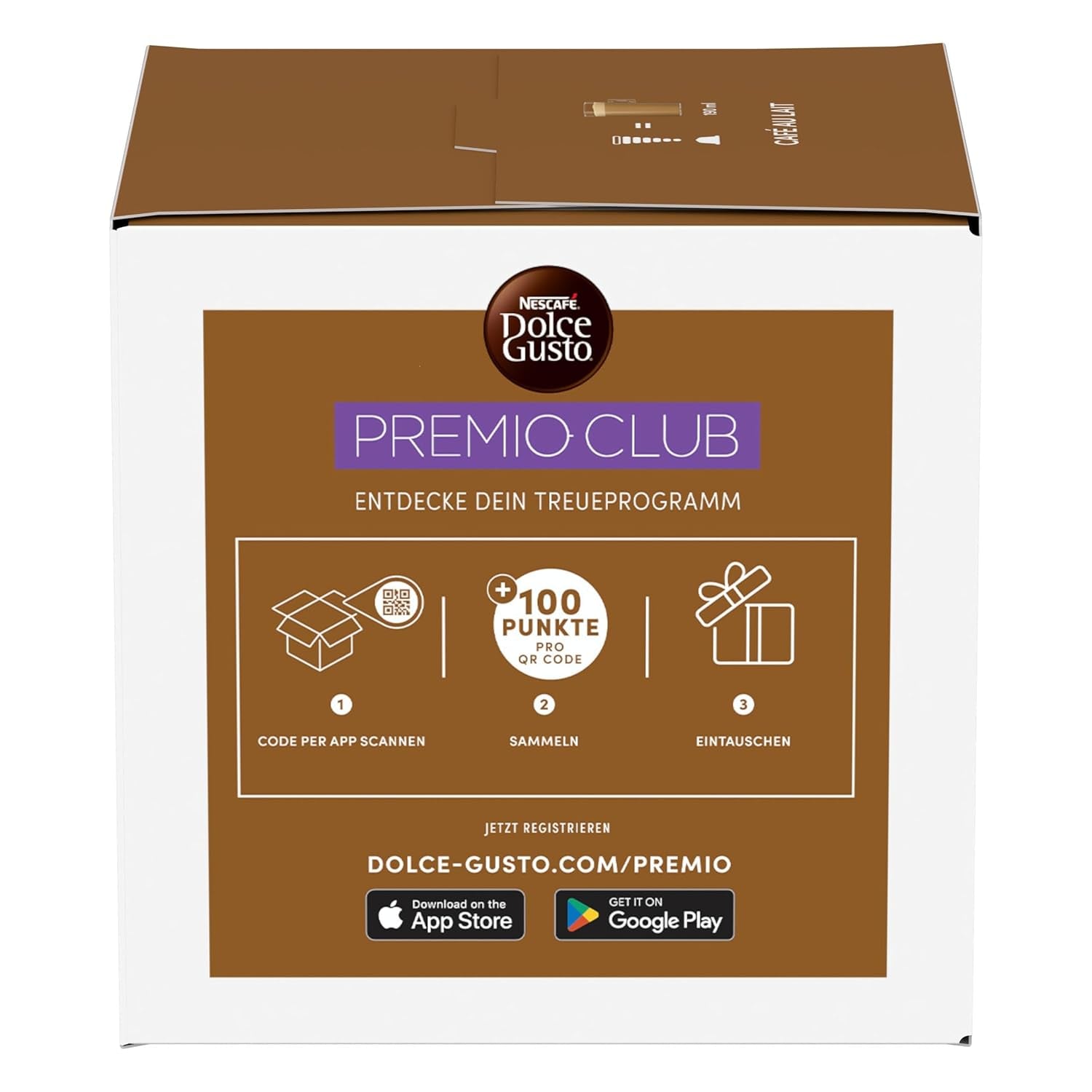 NESCAFÉ DOLCE GUSTO Café au Lait Kaffeekapseln Paquete de 6 (6 x 16 Kapseln)