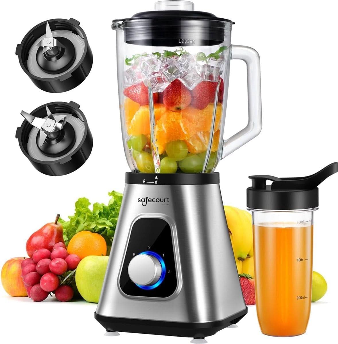Safecourt Kitchen - Batidora - Batidora deportiva - 1000 Watt - to Go Beker - Smoothie Maker Kitchen Naty Shop