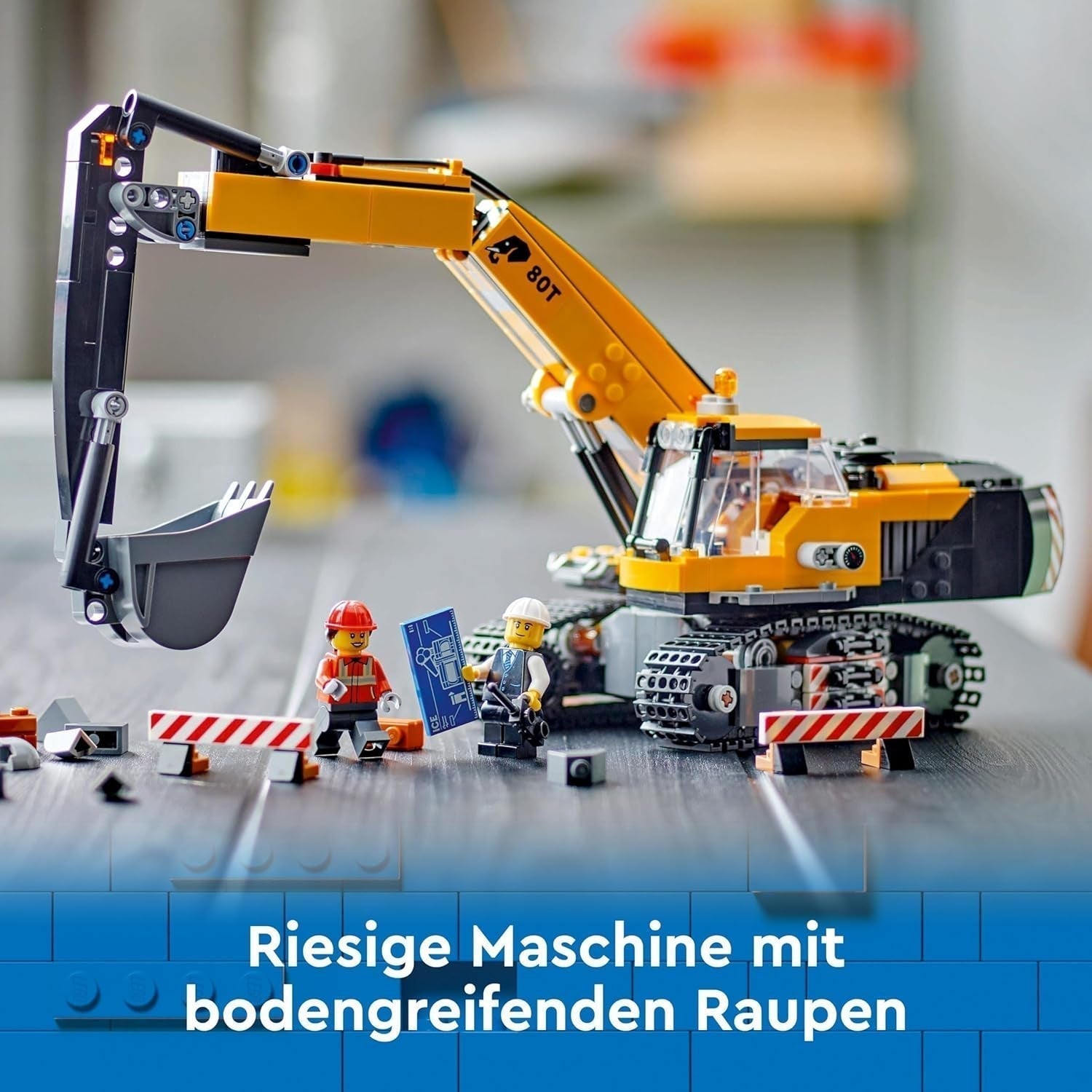 LEGO City Excavadora sobre orugas, excavadora de juguete para niños a partir de 8 años, juguete de construcción con modelo de excavadora, camión para construir con accesorios y 3 minifiguras 60420 Juegos de construcción Besuche den LEGO-Store