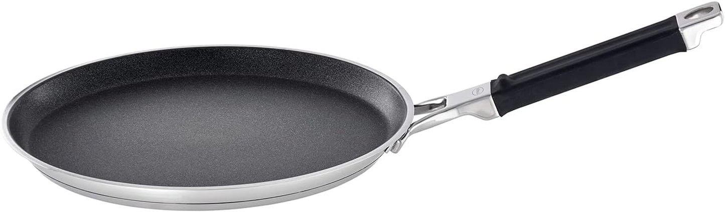 Molde para tortitas RÖSLE SILENCE PRO, revestimiento antiadherente Proresist premium resistente a los arañazos, acero inoxidable 18/10, apto para inducción Ollas y sartenes Naty Shop Crêpes Pfanne