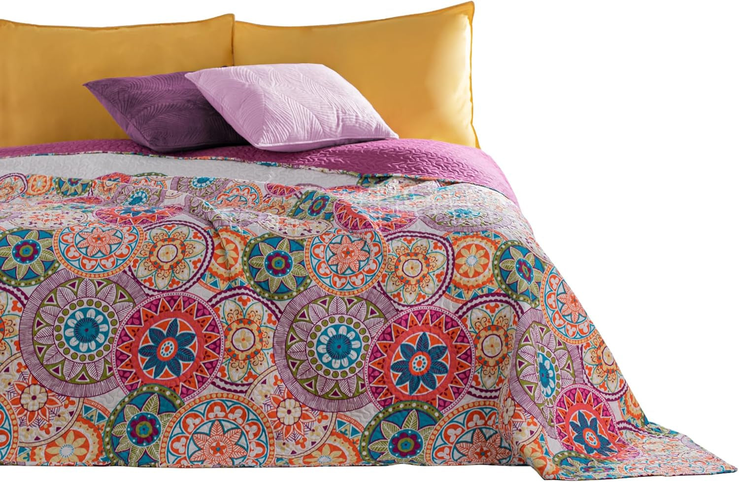 Decoking 12222 Colcha 200 x 220 cm rosa morado blanco color antracita colcha doble cara color rosa blanco morado acolchado Bibi camas y mantas Besuche den DecoKing-Store morado blanco 200 x 220 cm