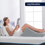 Almohada de Lectura para Cama y Sofá - Almohada de Plumas con Memoria de Memoria - Almohada de Respaldo Ergonómica - Perfecta para Apoyar la Espalda Mientras Te Relajas, Juegas, Lees o Miras TV - Ancha