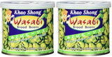 Khao Shong Guisantes verdes fritos con wasabi, guisantes crujientes rebozados picantes, una alternativa baja en grasa a las nueces, picante medio, 1 lata de 140 g | 140 gramos (1 paquete)