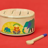 Janod - Gioia Drum - Tambor + tambor de madera FSC - Juego de roles y educación musical temprana - Acuarela - A partir de 18 meses, J07650 Bebe Toys Naty Shop