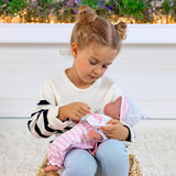 JC Toys - Berenguer Boutique Muñeca Suave y Realista de 38 cm con Boca Abierta/Cerrada, Set de Regalo de 10 Piezas, Biberón, Sonajero, Chupete y Accesorios, Rosa, Edad 2+