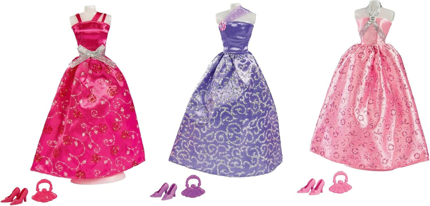 Simba 105723369 - Steffi Love Glamour / Conjunto de ropa para muñeca / 3 artículos surtidos / Solo se incluye un artículo / Vestido de gala para todas las muñecas de 29 cm / Muñeca no incluida