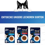 Tiras de sopa Felix, sopa para gatos, variedad mixta, paquete de 8 (8 x 6 sobres de 48 g cada uno)