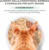 Silver Pollo con Mousse de Pato y Filetes, Alimento Húmedo Completo para Gatos Mayores, Sin Cereales, Apoyo Inmunológico, Fuente de Humedad, 12 x 70 g