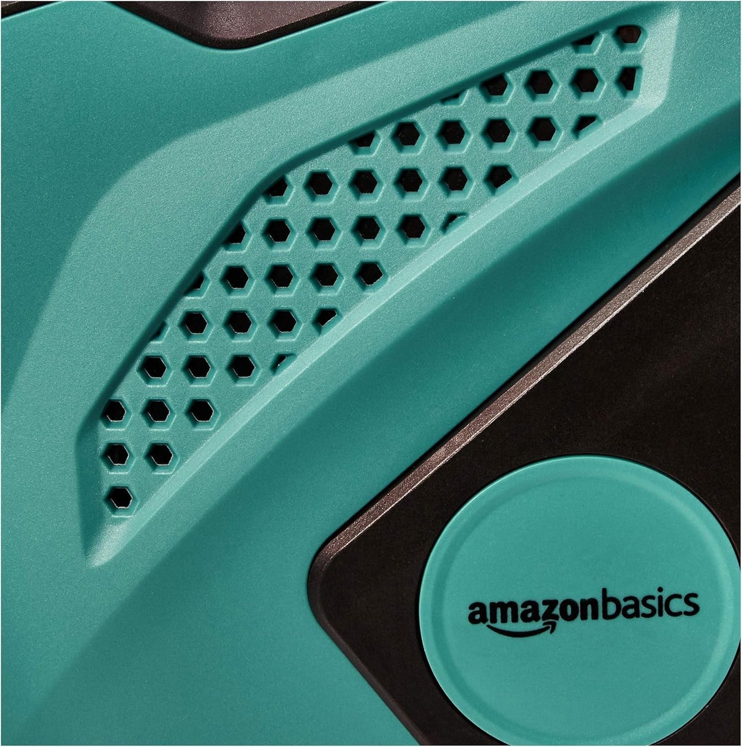 Amazon Basics Enrollador de manguera de pared con manguera, enrollado automático, 15 m, verde marino, negro