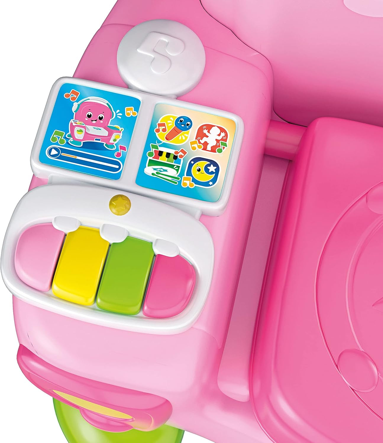 Clementoni 17755 Sillón de canto con sonido y baile rosa - Sillón interactivo y multifuncional para niños en italiano, juguete 1 año - Made in Italy, multicolor Juguetes Bebe Naty Shop