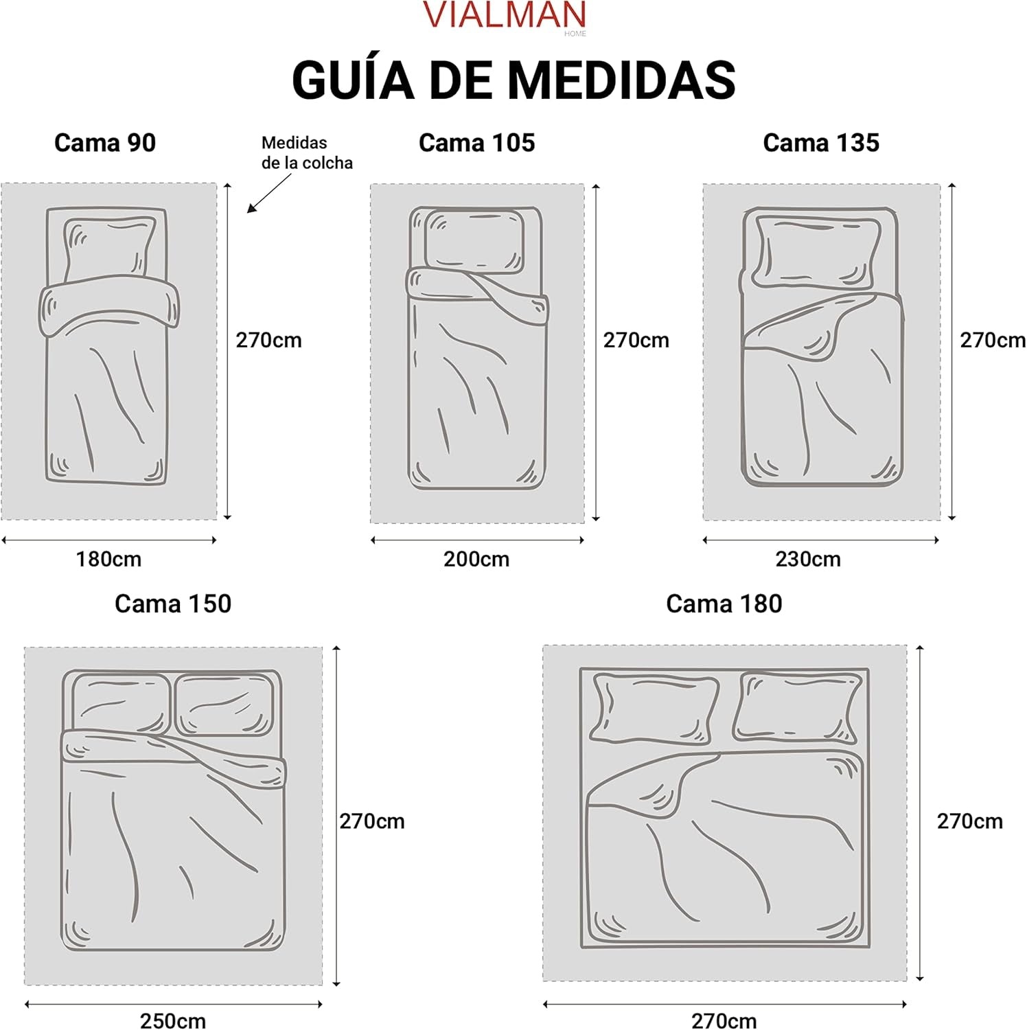 Cubrecama Light Sofia 21 Para camas de matrimonio de 180 y 200 cm, Cubrecamas para camas de 180 y 200 cm, Gris Camas y Fundas Besuche den VIALMAN-Store