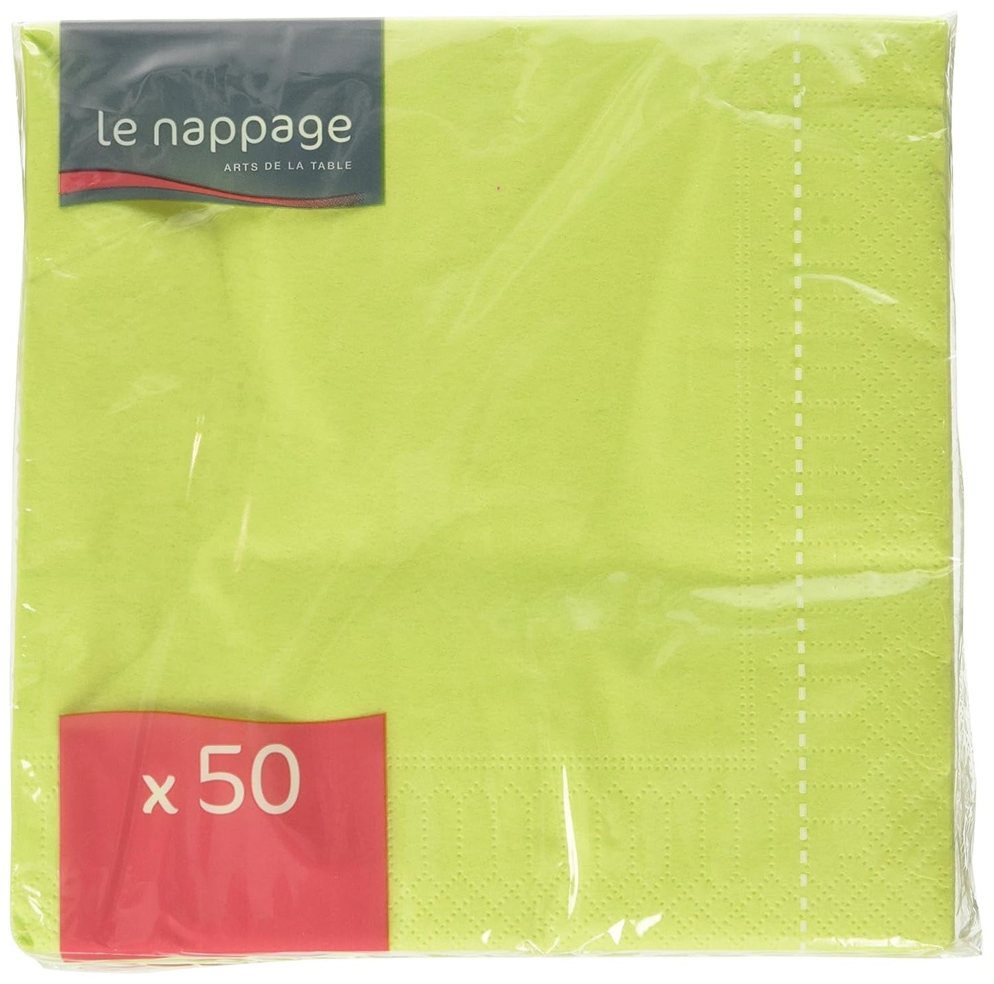, servilletas 2 capas 33 X 33 X 50 cm, verde, 50 piezas