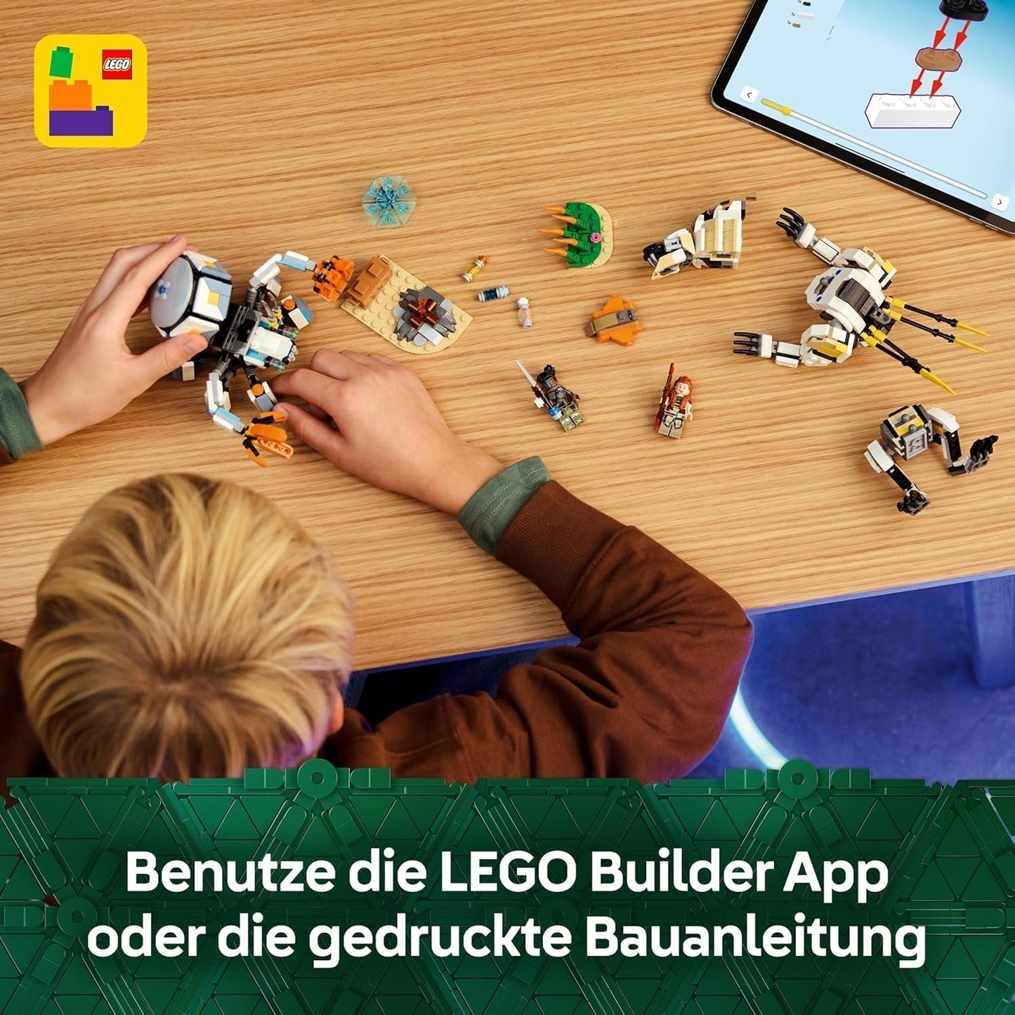 LEGO Horizon Aventuras Aloy y Varl vs. Armored Walker y Sawtooth, monstruos de juguete y minifiguras, set de colección para fanáticos de los videojuegos, niños y niñas mayores de 9 años 77037 Juegos de construcción Besuche den LEGO-Store
