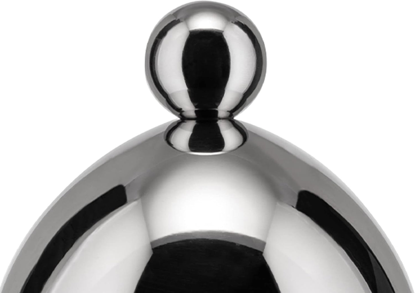Tetera con cuchara Alessi 90024, fabricada en acero inoxidable 18/10, pulida a alto brillo