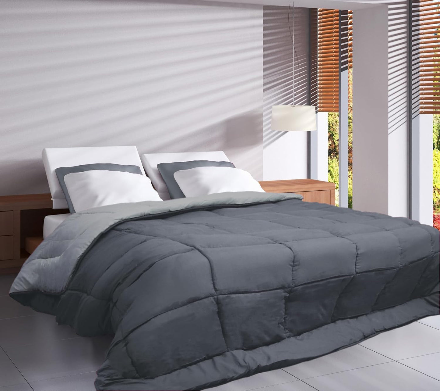 Toison D'Or Colcha Silkydor natural, algodón satinado 380, 240 X 280 cm, blanco Edredones y colchas Naty Shop Acero/plata Completo Xl