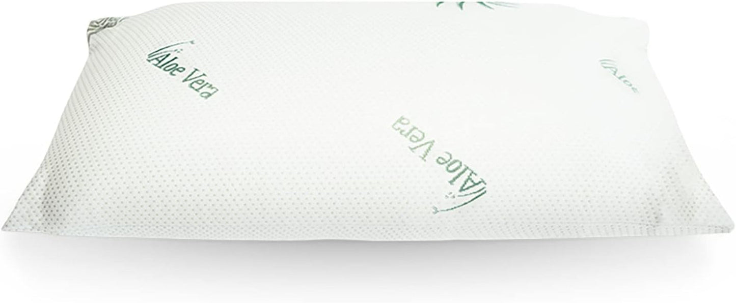 Mister Sandman Almohada Ergonómica 40X80, Almohada Cervical con Funda de Aloe Vera, Almohada Visco Perfecta para personas que duermen boca abajo, boca arriba y de lado, Almohada Viscoelástica Almohadas Ortopédicas Cervicales Naty Shop