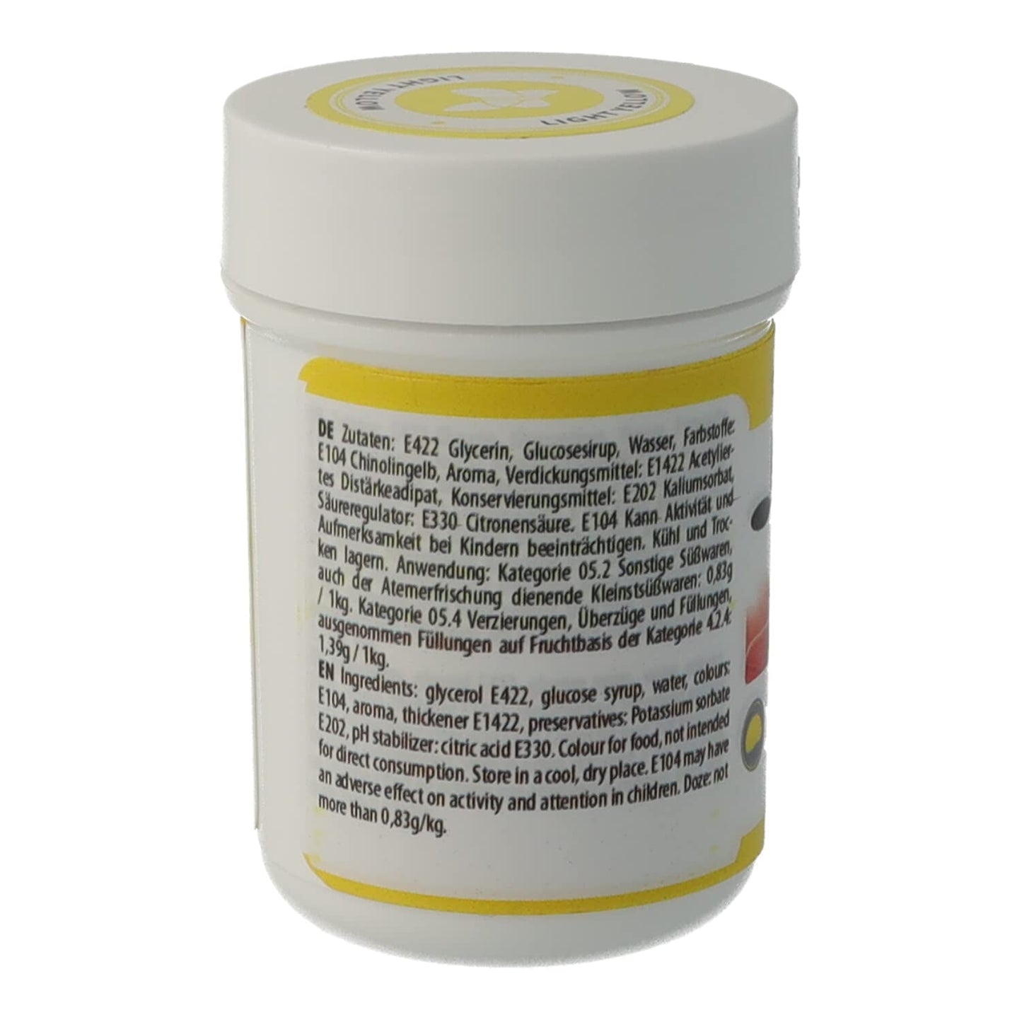 Gel colorante alimentario para glaseado Bakeryteam, amarillo claro, 35 g