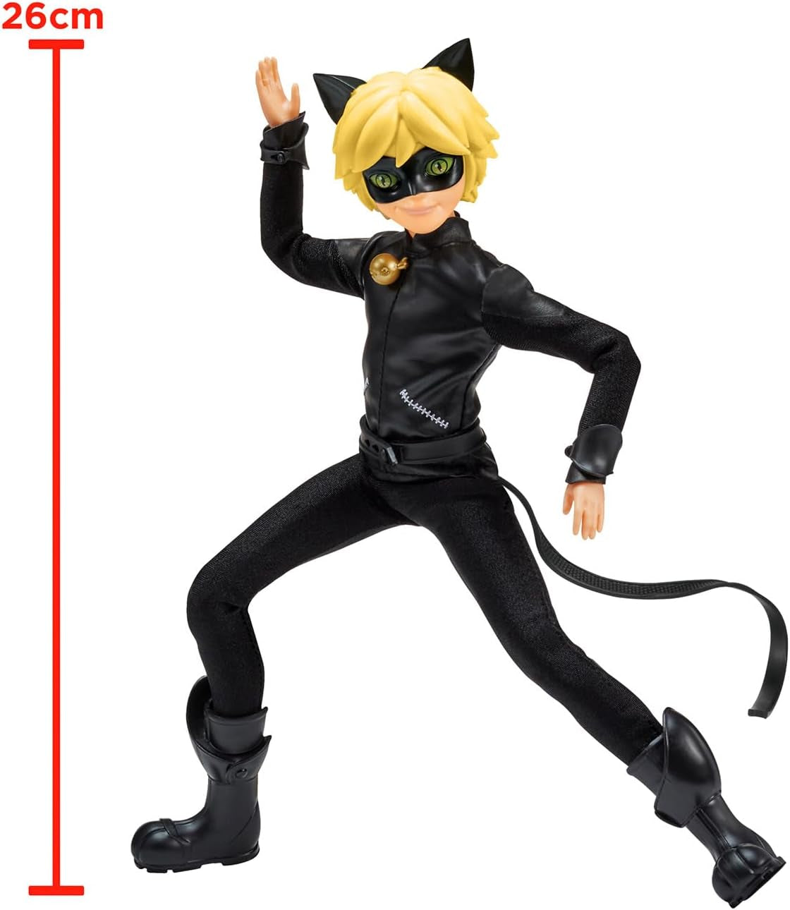 BANDAI - Miraculous Ladybug - Muñeca Maniquí 26cm - Motan Noir - Licencia Oficial Miraculous - Muñeca Articulada Motan Noir - Juguete a partir de 4 años - P50002
