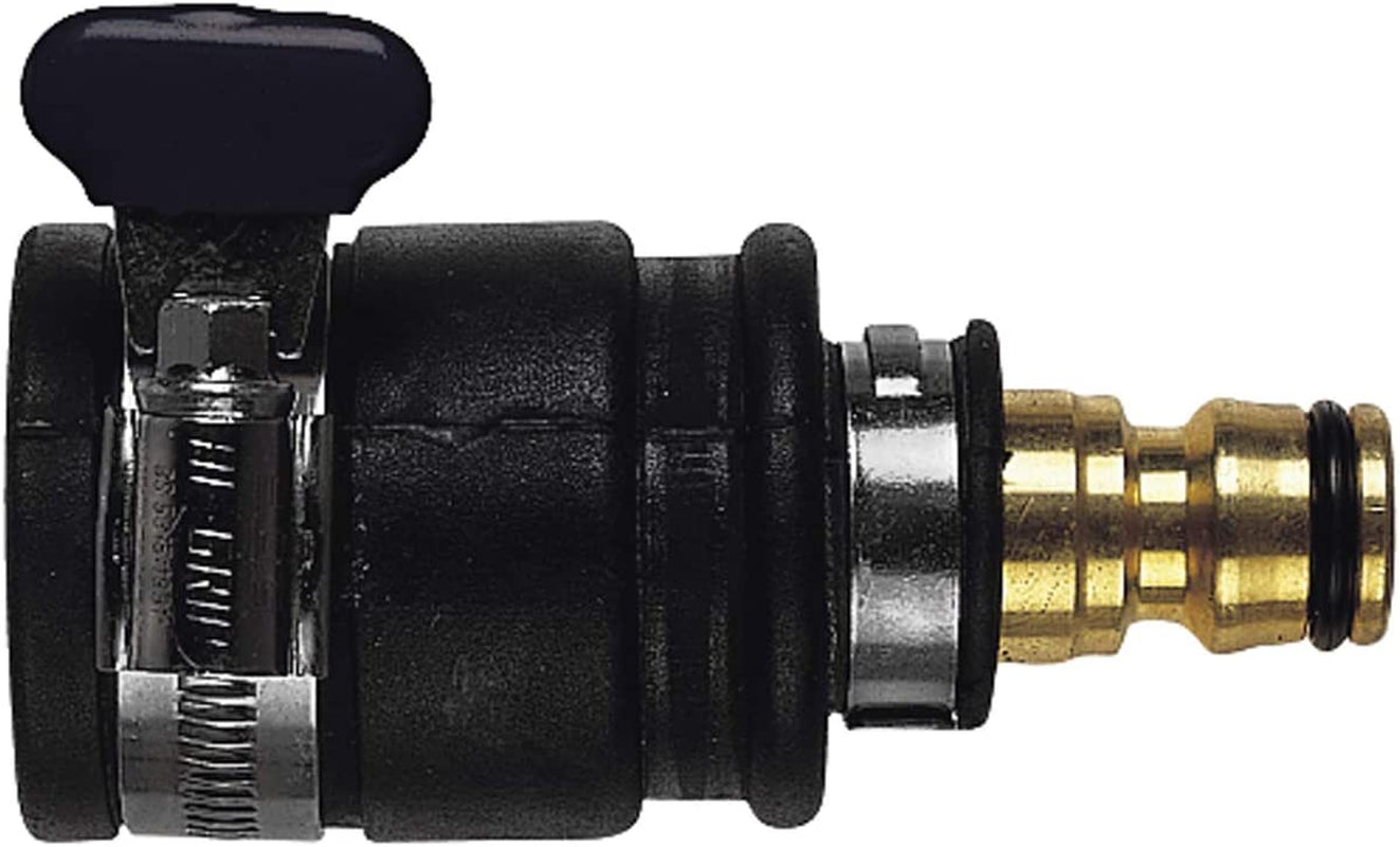 Conector de grifo push-fit | Diámetro 20-30 mm | Latón macizo | Seguro y duradero | Fijación segura | Robusto y resistente a la corrosión, negro/plata/oro