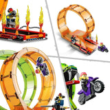 LEGO 60339 City Stuntz Show de Stuntz, Set de Doble Bucle, Incl. rampa, camión monstruo, motocicleta 2X y 7 minifiguras, juguete para niños mayores de 7 años Juegos de construcción Besuche den LEGO-Store