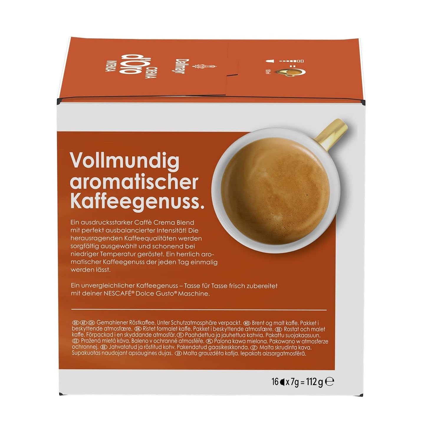 NESCAFÉ DOLCE GUSTO DALLMAYR Crema d'Oro Intensa Kaffeekapseln Paquete de 3 (3 x 16 Kapseln)