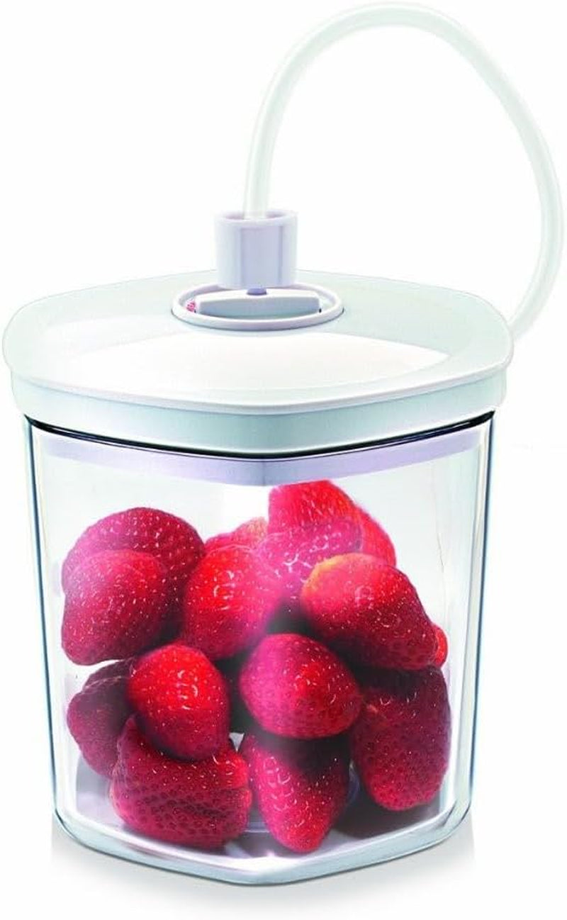 CASO Set de Recipientes al Vacío, Recipiente Resistente a Roturas y Apto para Lavavajillas, 3 Recipientes al Vacío para Alimentos y Líquidos Sensibles a la Presión, Se Adapta a Todas las Envasadoras al Vacío CASO con Conexión de Manguera, Cajas de Almacenamiento de Alimentos Apilables Naty Shop