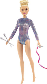 Barbie You Can Be Anything Series-accesorios de gimnasia rítmica con pelo rubio, muñeca incluida, regalo para niños, juguete de 3 años o más, GTN65