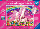 Puzzle infantil Ravensburger - 13927 Horse Dream - Puzzle con caballos para niños a partir de 6 años, Con 100 piezas en formato XXL, Con purpurina Puzzle Naty Shop Single