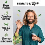 ORIGEENS TÉ YERBA MATE BIO 200G - La Original I Yerba Mate Bio sin tostar, hojas, sin tallos, polvo ni migas I Bebida energizante y desintoxicante