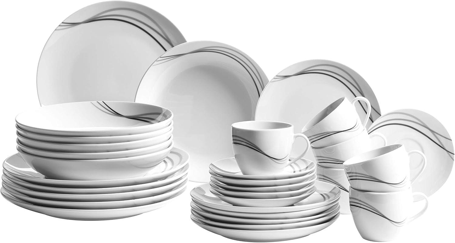 Mäser vajilla combinada, porcelana TAJO, blanco, 40 x 60 x 40 cm