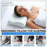 Almohada Ortopédica De Espuma Viscoelástica - Almohada Ergonómica, Almohada Antirronquidos para Personas Que Duermen De Lado, Boca Abajo y Boca Arriba, Pilow, 60 Cm X 40 Cm X 12 Cm Almohadas Ortopédicas Cervicales Naty Shop
