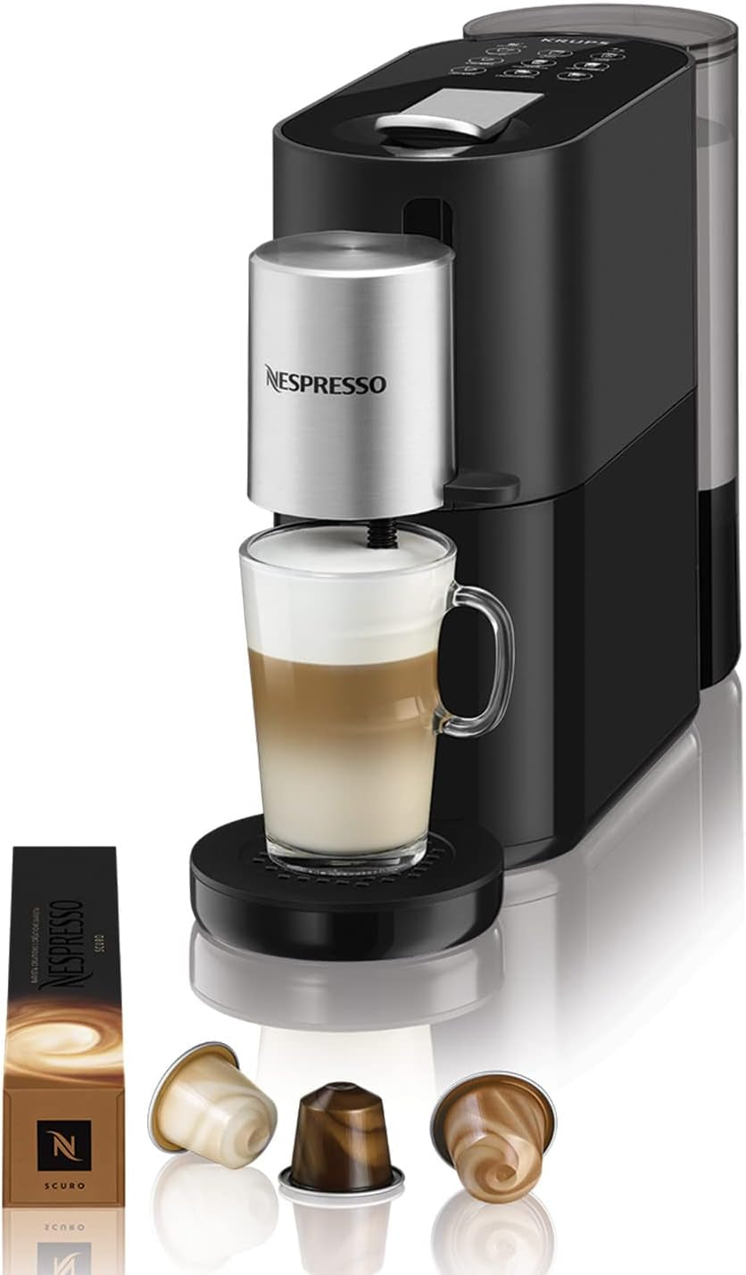 Krups Nespresso Máquina de café expreso, Máquina de café expreso de cápsulas, Estilo barista expreso, Espumador de leche, Hecho en Francia YY4355FD
